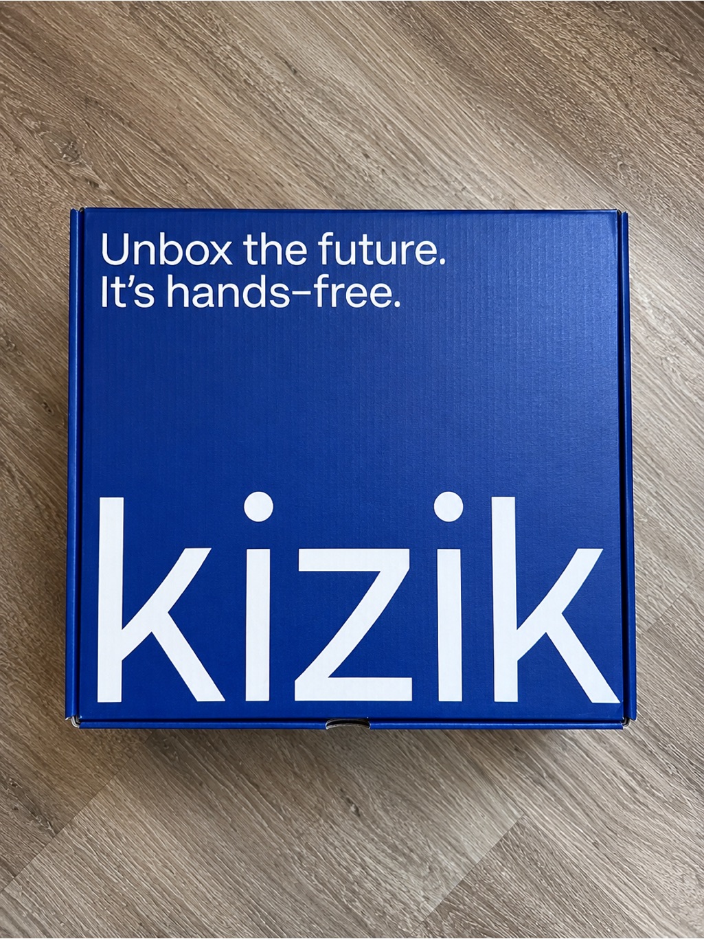 Empty Kizik Shoe Box Blue Closet Storage Display Organizer Box